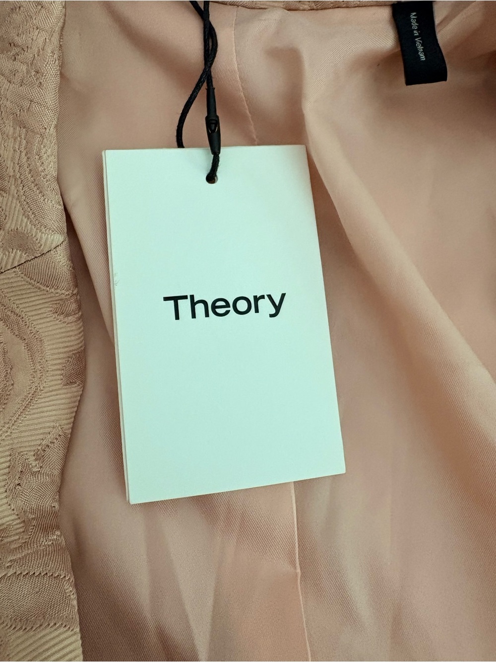 Theory Embossed Floral Jacquard Blazer in Blush - Picture 3 of 4